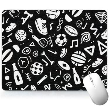 Imagem de Tapete de mesa de bola de couro, mouse pad de arte colorida, teclado de computador, mouse pad para jogos, protetor e capa à prova d'água, capa decorativa de couro PU, tapete de mouse para laptop