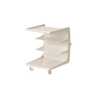 Imagem de Mesa lateral mesa de canto acrílico sofá mesa lateral removível carrinho de cabeceira armário de cabeceira creme vento medieval pequena mesa de café mesa de chá mesa de café (cor: preto) (branco)