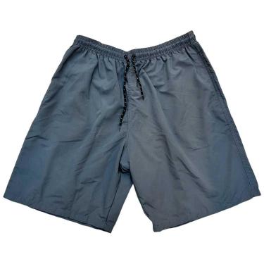 Imagem de Shorts Rota Da Onda Com 2 Faixas Plus Size Masculino - Cinza-Masculino