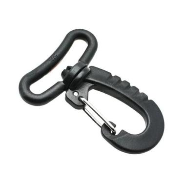Imagem de Gancho Giratório De Plástico Preto Para Chaveiro, Mochila, Cinto, Aces
