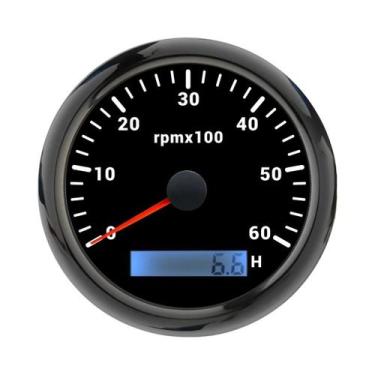 Imagem de Tacômetro LCD De 85MM Com Luz De Fundo LED Para Barco Marinho E Carro,