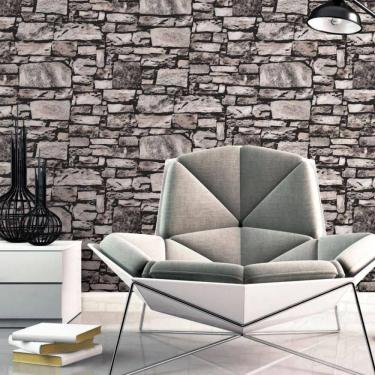 Imagem de Papel De Parede Essencial Tijolo Cinza E Rosa Ess1054