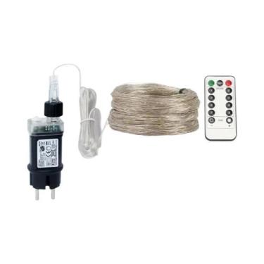 Imagem de Luzes De LED Em Fio Prateado 50M 120M, Guirlanda De Natal Para Decoraç