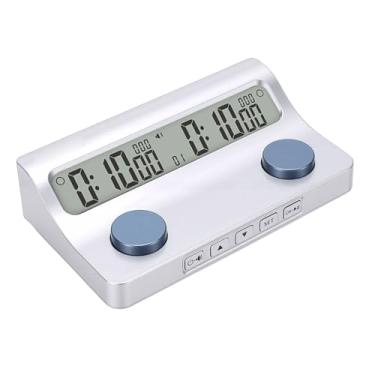 Imagem de Generic Relógio de Xadrez Temporizador Profissional Relógio de Jogo Digital para Torneios de Jogo de Tabuleiro Campainha Silenciosa para Clubes de Xadrez, Torneios Go Revestimento Abs