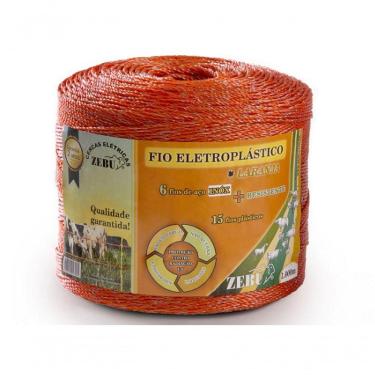 Imagem de Fio Eletroplastico Laranja 1000m Para Cerca Eletrica Zebu 3138-0
