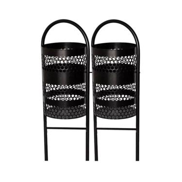 Imagem de Lixeira Dupla Em Tela Moeda Coleta Seletiva Calçada 120cm