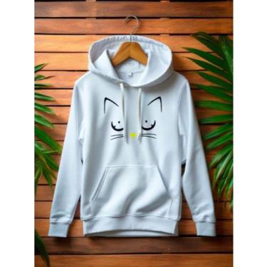 Imagem de Blusa Moletom Gato Gatinho Anime Love MF - Store 2M, Branco, M
