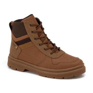 Imagem de Bota Coturno Infantil Menino Klin London Mini Caramelo-Masculino
