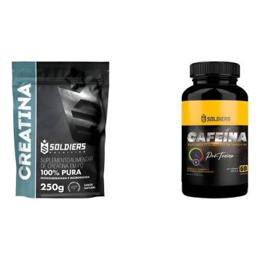 Imagem de Kit Creatina 250g Cafeína 60 Caps 200mg Soldiers Nutrition-Unissex