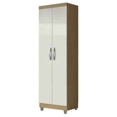 Imagem de Armário Multiuso 2 Portas New 2000192 Atacama Off White com Pés Cinza-