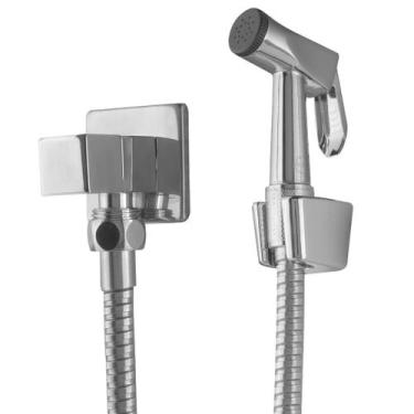 Imagem de Ducha Higiênica Intima Chuveirinho Banheiro Aço Inox Luxo Prateado Bri