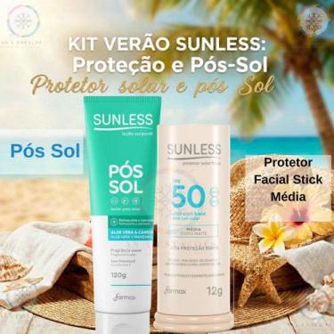 Imagem de Kit Sunless: Stick FPS 50 Média + Pós-Sol 120g