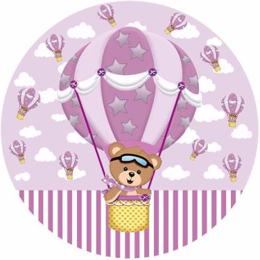 Imagem de Painel Redondo De Festa Ursinho Baloeiro 130X130 - Urb01