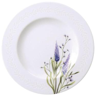 Imagem de Jogo 12 Pratos Sobremesa 21cm Tramontina Lilla em Porcelana Decorada C