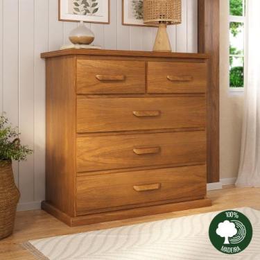 Imagem de Cômoda 1x1 com 05 Gavetas madeira maciça - Moveis Nathalia
