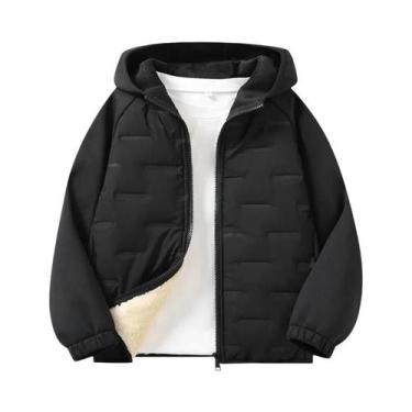 Imagem de Jaqueta De Inverno Para Meninos E Meninas Forrada De Veludo Casaco Gro