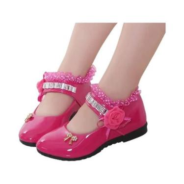 Imagem de Sapatos De Princesa Em Couro Preto Para Meninas, Calçados Infantis Par