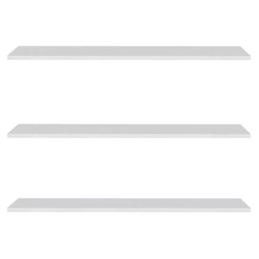 Imagem de Prateleira Flutuante Para Escritório Kit 3 Suporte Invisível 91cm Yara