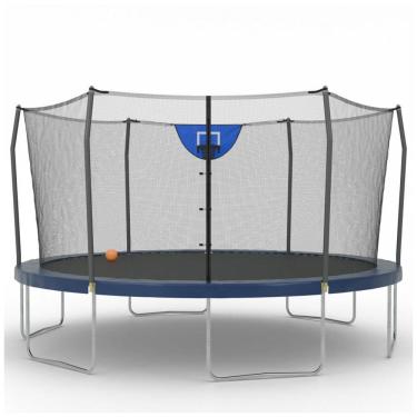 Imagem de Cama Elastica Capacidade até 125 kg com Cesta de Basquete, Skywalker Trampolines, Azul Marinho