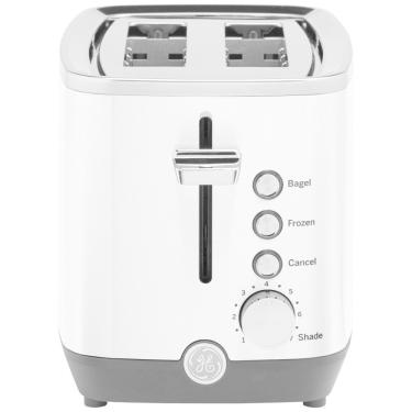 Imagem de Torradeira GE 2 Fatias Inox Branca com Fendas Largas, 7 Níveis de Tostagem e Bandeja de Migalhas Removível, 850W, 110V