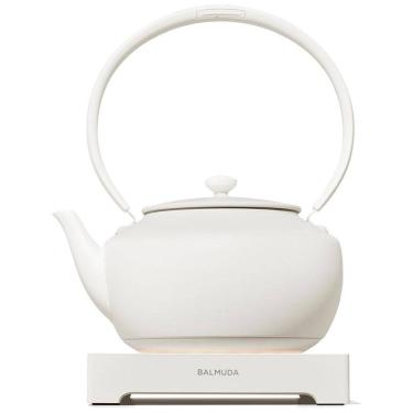 Imagem de Chaleira elétrica BALMUDA MoonKettle branca 0,9L com controle de temperatura, função manter aquecido e bico de precisão, 110V