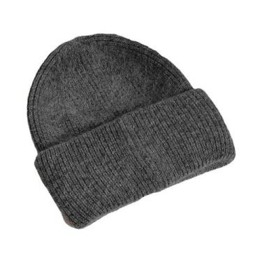 Imagem de Gorro Feminino Quente De Inverno Em Pele De Coelho Genuína, Touca Sóli
