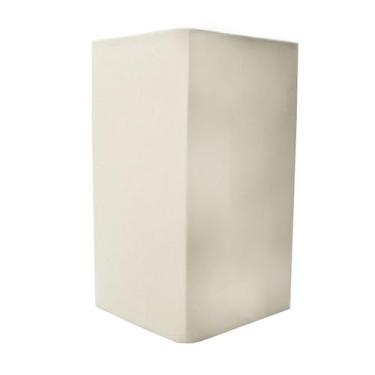Imagem de Cupula De Abajur 22x13x13cm Quadrado Tecido Algodão cor Bege Ref 49 - 