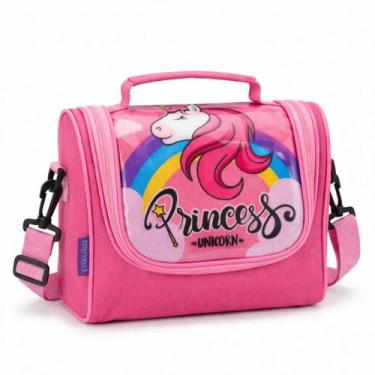 Imagem de Lancheira Infantil Térmica Bolsa Escolar Juvenil Transversal Grande Me