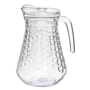 Imagem de Jarra de Vidro 1,3L com Tampa Acrílica para Água Suco e Bebidas - LUTH