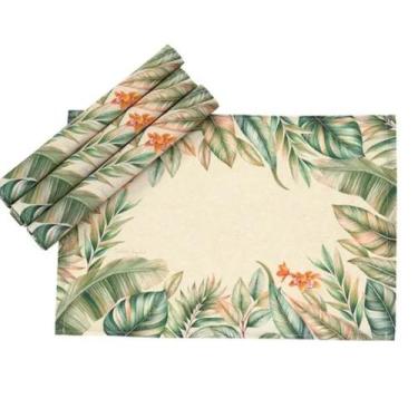 Imagem de Kit Jogo Americano 4 Peças Retangular Estampado Dohler Renova 45cmX31c