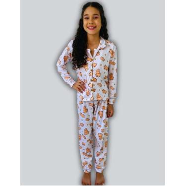 Imagem de Pijama Infantil Americano de Inverno Manga Longa, Conjunto Infantil pa