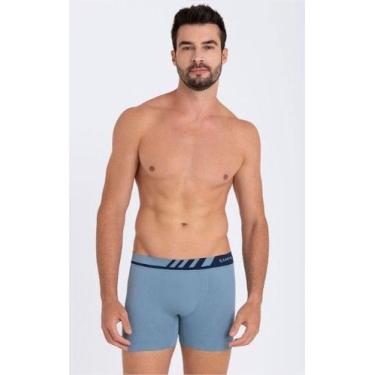 Imagem de Cueca Boxer Lupo Microfibra Box Sem Costura - 671-001, Azul claro, XG