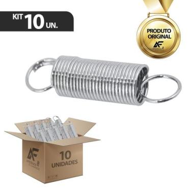 Imagem de Kit 10 Molas Repuxo Para Esticar Fio Cerca Elétrica Zincada - AferMix