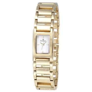 Imagem de Relógio Champion Feminino Ref: Cf26133h Retangular Bracelete Dourado