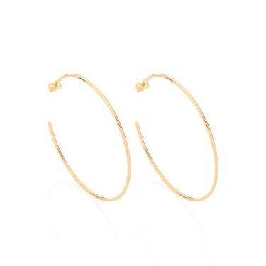 Imagem de Brinco Meia Argola. - Rommanel Cor:Dourado, Dourado