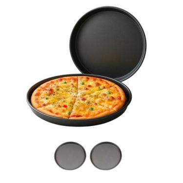 Imagem de 2un Forma Pizza Antiaderente Redonda 30cm restaurante bar - Wellmix