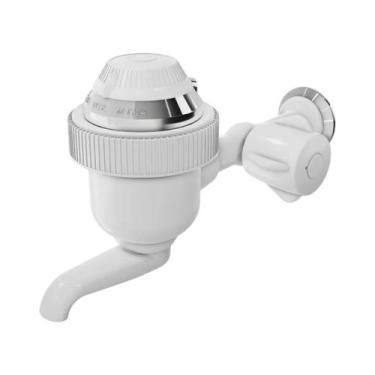 Imagem de Torneira Elétrica Branca 1/4 De Volta Parede Sintex 220W, Único