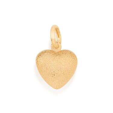 Imagem de Pingente Rommanel Formato Coração Com Trabalho Fosco 540808 Cor:Dourad