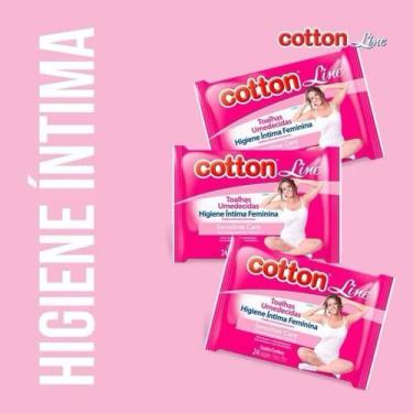 Imagem de Toalhas Umedecidas Higiene Íntima Cotton Line 24 Unidades cada