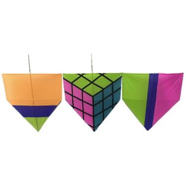 Imagem de Kit 50 Pipas Mucha De 50cm Bambu X Fibra Cor:Variadas - Arv, Variadas