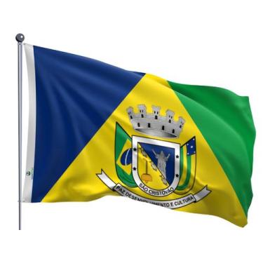 Imagem de Bandeira do Município de São Cristóvão Uma Face Estampada Tamanho 90x1
