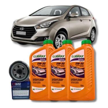 Imagem de Kit troca hb20 1.0 12v 3 cilindro 5w30 sn lubrax 2011 / - mlb184146417