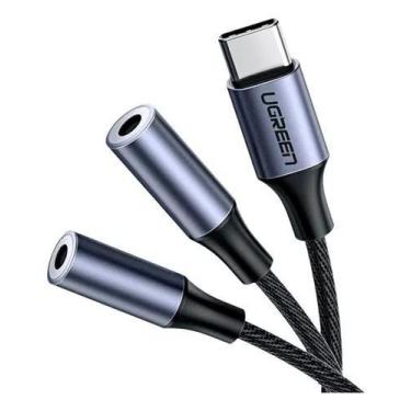Imagem de Cabo Áudio Ugreen USB-C para 2XP2 Fêmea 20cm - AV144