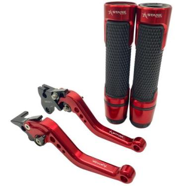 Imagem de Kit Manete E Manopla Pegasus Stark Moto Honda Xre Falcon - Stark Race,