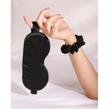 Imagem de Kit de Sono Perfeito: Máscara de Dormir e Scrunchie de Seda Pura - pur