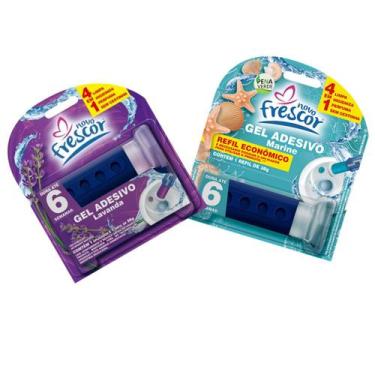 Imagem de Detergente Sanitários COM APLICADOR + REFIL Gel Adesivo 38g Novo Fresc