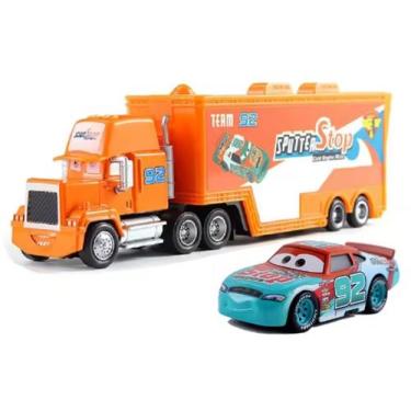 Imagem de Carreta Caminhão E Carrinho Relâmpago Dinoco Chick LARANJA - Genérica
