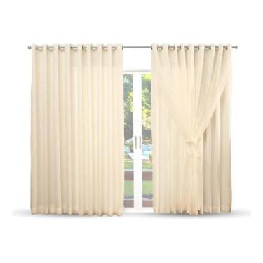 Imagem de Microfibra com Voil para varão simples 3,00 x 2,70 - Cor Pal - Congrat