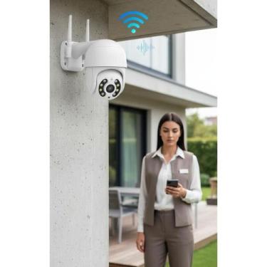 Imagem de 2x Câmera Segurança Externa Wifi Full HD Prova D'água Visão - Congratu