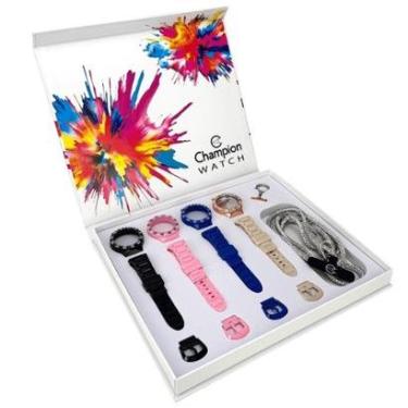 Imagem de Relógio Champion Digital Troca Pulseiras Analógico CP40377B-Feminino